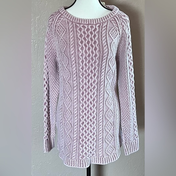 L.L. Bean Sweaters Womens Signature Cotton Fisherman Tunic Sweater